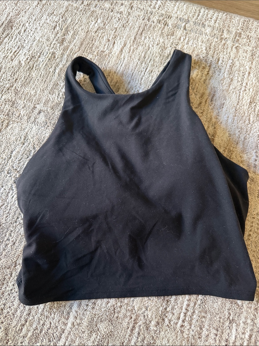 Athleta Black High-Neck Crop Tank